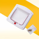 nzmegabuy white 4-way locking cat flap door with transparent magnetic flap and included installation hardware