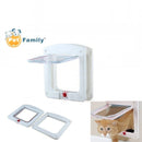 nzmegabuy white 4-way locking cat flap door with magnetic closure and transparent plastic flap for pets