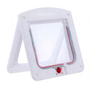 nzmegabuy white 4-way locking cat flap door with transparent plastic flap and magnetic closure for home installation