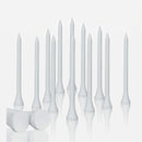 nzmegabuy 100 pack of 83mm white wooden golf tees arranged for visibility and consistent height