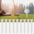 nzmegabuy 83mm white wooden golf tees for consistent ball height, shown with a golfer on a green course.