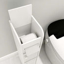 nzmegabuy white WPC 4-layer corner bathroom cabinet with toilet paper storage and lidded top compartment