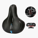 nzmegabuy wide black gel bicycle saddle with ventilation channel and shock-absorbing springs for extra comfort