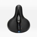 nzmegabuy wide black bicycle saddle with gel padding, central ventilation channel, and ergonomic shock-absorbing design