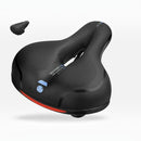 nzmegabuy wide black gel bicycle saddle with memory foam, central ventilation channel, and shock-absorbing springs