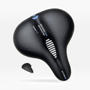nzmegabuy wide black bicycle saddle with gel memory foam padding, central ventilation channel, and shock springs