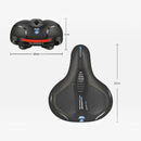 nzmegabuy wide black gel bicycle saddle with memory foam, central ventilation channel, and rear shock springs