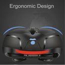 nzmegabuy wide ergonomic bicycle saddle with gel padding, central ventilation channel, and rear shock-absorbing springs