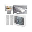 nzmegabuy wireless digital fridge and freezer thermometer with two remote sensors and a large LCD display unit