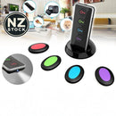 nzmegabuy wireless key finder set with 1 transmitter and 4 colour-coded receivers with LED flashlight