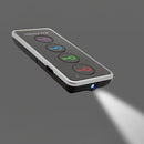 nzmegabuy wireless key finder transmitter with four colour-coded buttons and integrated LED flashlight