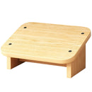 nzmegabuy ergonomic wooden under desk foot rest stool with a light oak finish and rounded safety corners