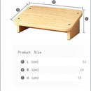nzmegabuy ergonomic wooden under desk foot rest stool with light wood finish and rounded corners for office comfort