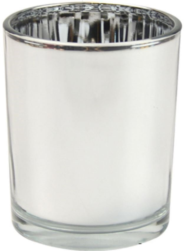 Silver Classic Glass Candle Jar with Metal Lid 220ml/320ml