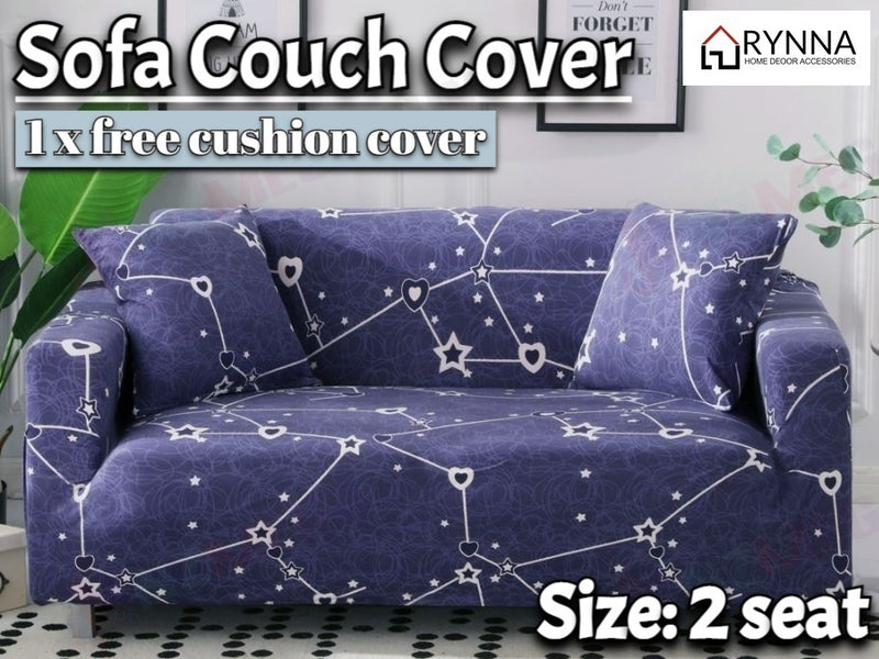 Stretch Sofa Cover Lounge Couch Removable Slipcover 4 Seater "star"