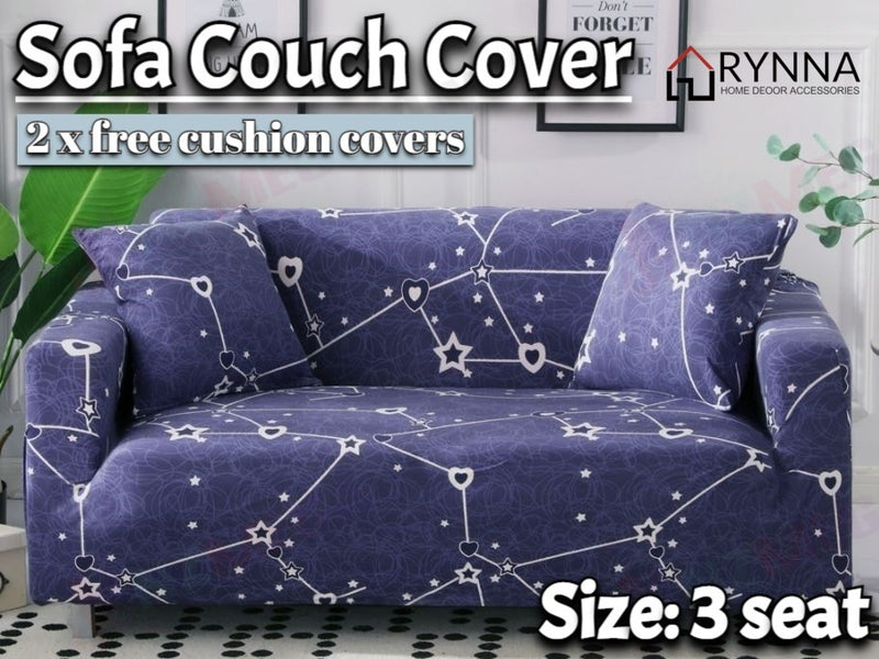 Stretch Sofa Cover Lounge Couch Removable Slipcover 4 Seater "star"