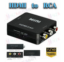 1080p HDMI to RCA Composite AV CVBS 3RCA Video Cable Converter Downscaling Black