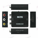 1080p HDMI to RCA Composite AV CVBS 3RCA Video Cable Converter Downscaling Black