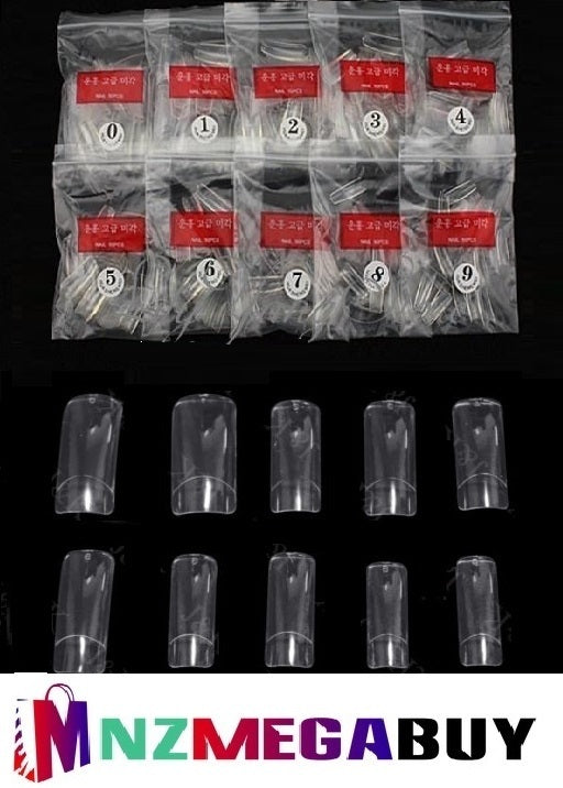 500pcs Clear  French Acrylic False Full Nail Tips