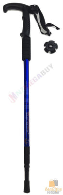 2 x Hiking Trekking Poles Walking Stick Anti Shock Adjustable Camping * Silver