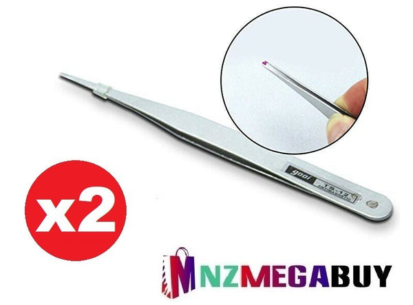 2pc Rhinestones Gems Nail Eyelash Nipper Tweezers*Nail Acc-- tweezer,   1088 “