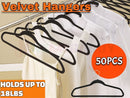 Black Nonslip  Velvet Hangers Coat Cloth