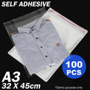 100 Cello Bags Cellophane Clear Resealable Plastic Self Seal Adhesive *15 Sizes