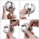 70mm Disc Padlock Heavy Duty Stainless Steel Security Lock with 2 Keys