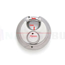 70mm Disc Padlock Heavy Duty Stainless Steel Security Lock with 2 Keys
