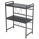 Microwave Shelf Holder Black 3 Tier Expandable