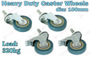 Swivel Castor Caster 100mm Transport Rolling Wheel Set