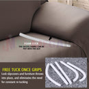 Stretch Sofa Cover Loung Couch Removable Slipcover 1/2/3/4Seater+1 Cushion Cover *Black *4 Sizes