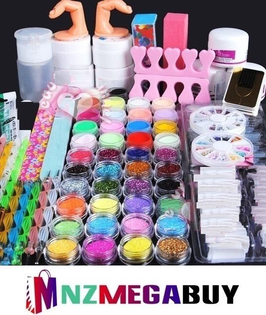 Shop Generic Nail Art Care Set + Acrylic Powder Nail Dryer + LED LAMP Manicure  DIY Brush Nail Kit - Pink Online | Jumia Ghana