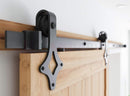 Black Rustic Barn Door Hardware Kit – 2m Diamond Track