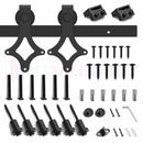 Black Rustic Barn Door Hardware Kit – 2m Diamond Track