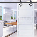 Black Rustic Barn Door Hardware Kit – 2m Diamond Track