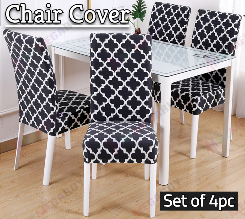 Chair Covers *Black/White *Available In 2pcs and 4 Pcs