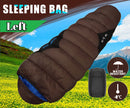 Camping Mummy Sleeping Bag Single -8°C Coffee