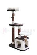 Cat Scratching Post Tree - Chocolate & Cream
