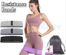 3pc Fabric Resistance Bands Legs and Booty Exercise Fitness Hip*Grey