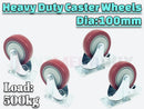 Swivel Caster 100mm Transport Rolling Wheel Set