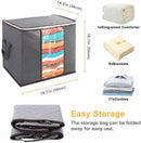 Clothes Quilt Blanket Storage  Charcoal Bamboo 90L * 2 Style