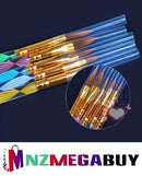 5x Sable Acrylic Brushes UV Gel Salon DIY Nail Art