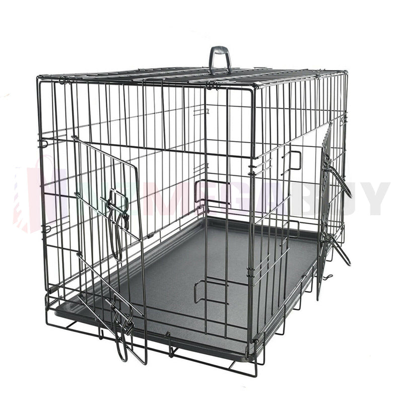 Portable Pet Crate Puppy Foldable Metal Kennel House *4 Sizes