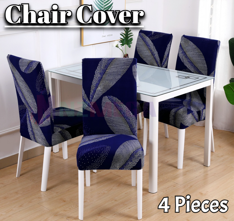 Chair Covers *Blue Feather *Available In 2pcs and 4 Pcs