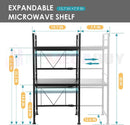 Microwave Shelf Holder Black 3 Tier Expandable