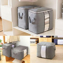 Clothes Quilt Blanket Storage  Charcoal Bamboo 90L * 2 Style