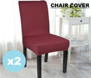 Chair Covers *Wine Red *Available In 2Pcs and 4Pcs