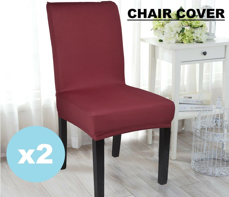 Chair Covers *Wine Red *Available In 2Pcs and 4Pcs