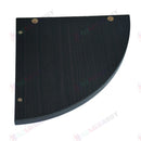 5-Tier Corner Floating Wall Shelf – Black Wooden Display Rack